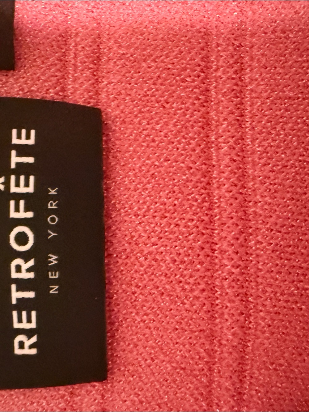 Retrofete Pink Sleeveless Pleated Knit Dress with Gold Buttons - Picture 5 of 6